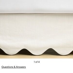 Pottery Barn Kids Scalloped European Linen Crib Skirt